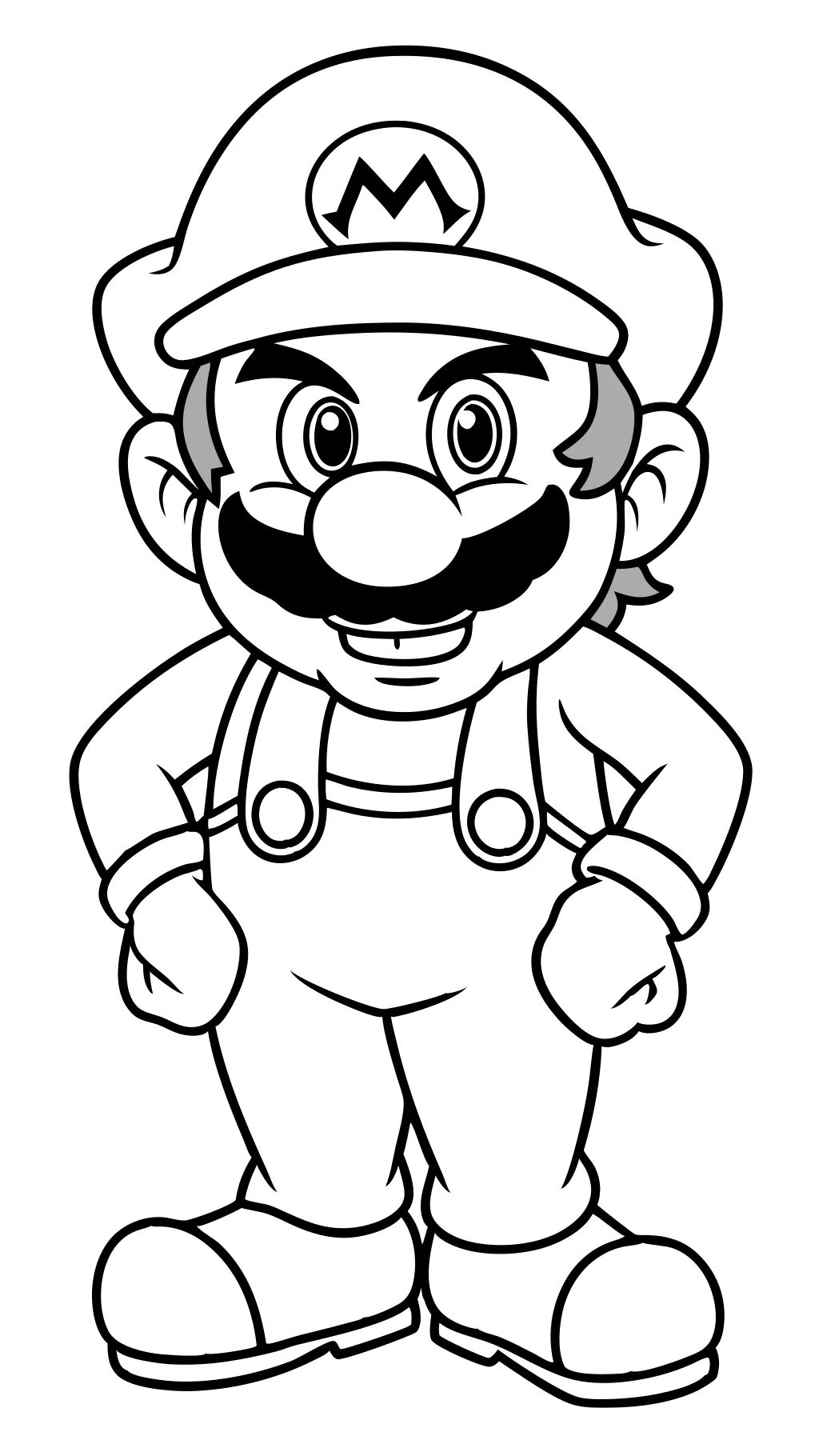 Página para colorear de Wario